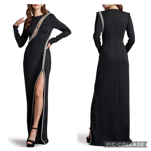 Imitation Pearl & Crystal Detail Long Sleeve Sheath Gown
SHO by Tadashi Shoji - Picture 1 of 10